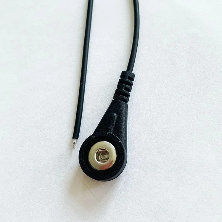 customize available ecg snap cable 4.0mm female snap button electrode cable lead wire