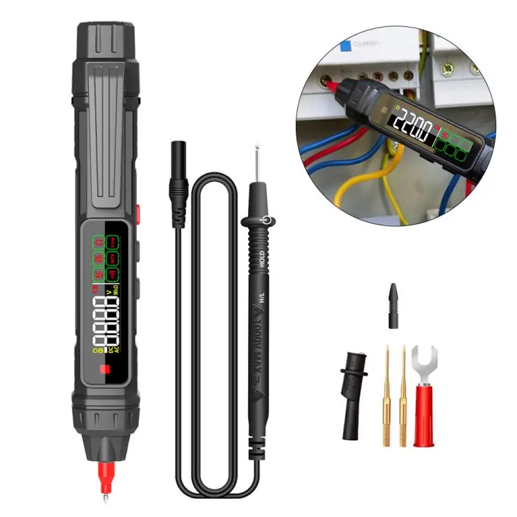 Multimeter Pen Type Digital Multimeter 4000 Counts AC/DC Voltage Tester Professional Current Meter Non-Contact Voltmeter Sensor
