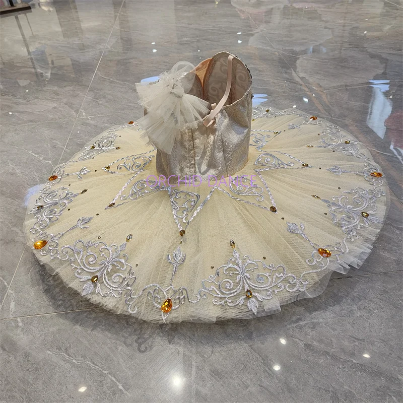 High Quality Unique Design Custom Size 12 Layers Performance Wear Adult Girls Yellow Professional Ballet Tutus