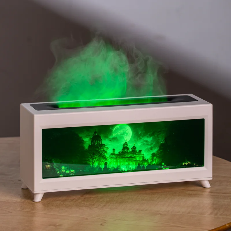 Castle Pattern Colorful Portable Aroma Desktop Humidifiers Diffuser with Remote Control