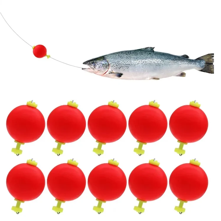 Wholesale 0.75' 1.0' 1.25' 1.5' 1.75' Round unweighed EPS Foam Fishing Bobbers Bouy Sea Fishing Floats