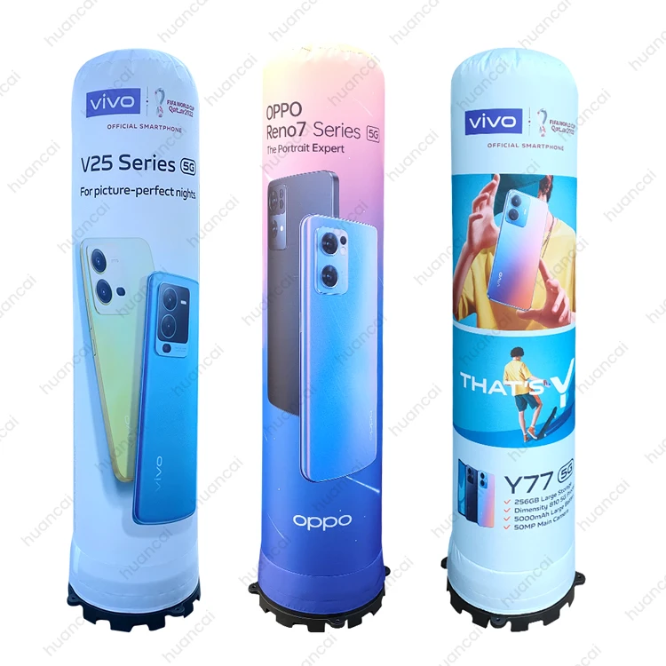 Custom Logo LED Lighting inflatable pillar, inflatable light tube, lighting inflatable column for advertising