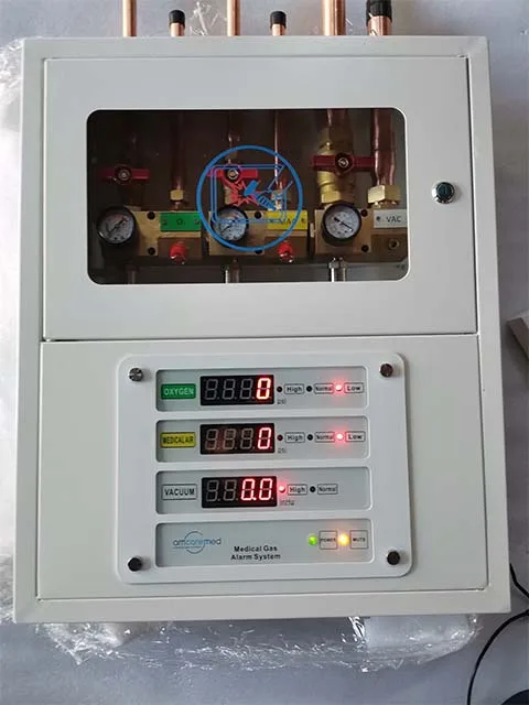 Hospital LED Alarm Valve Combo Unit 2 Gases Medical Zone Valve Box with Alarm for Hospital Medical Gas Pipeline System