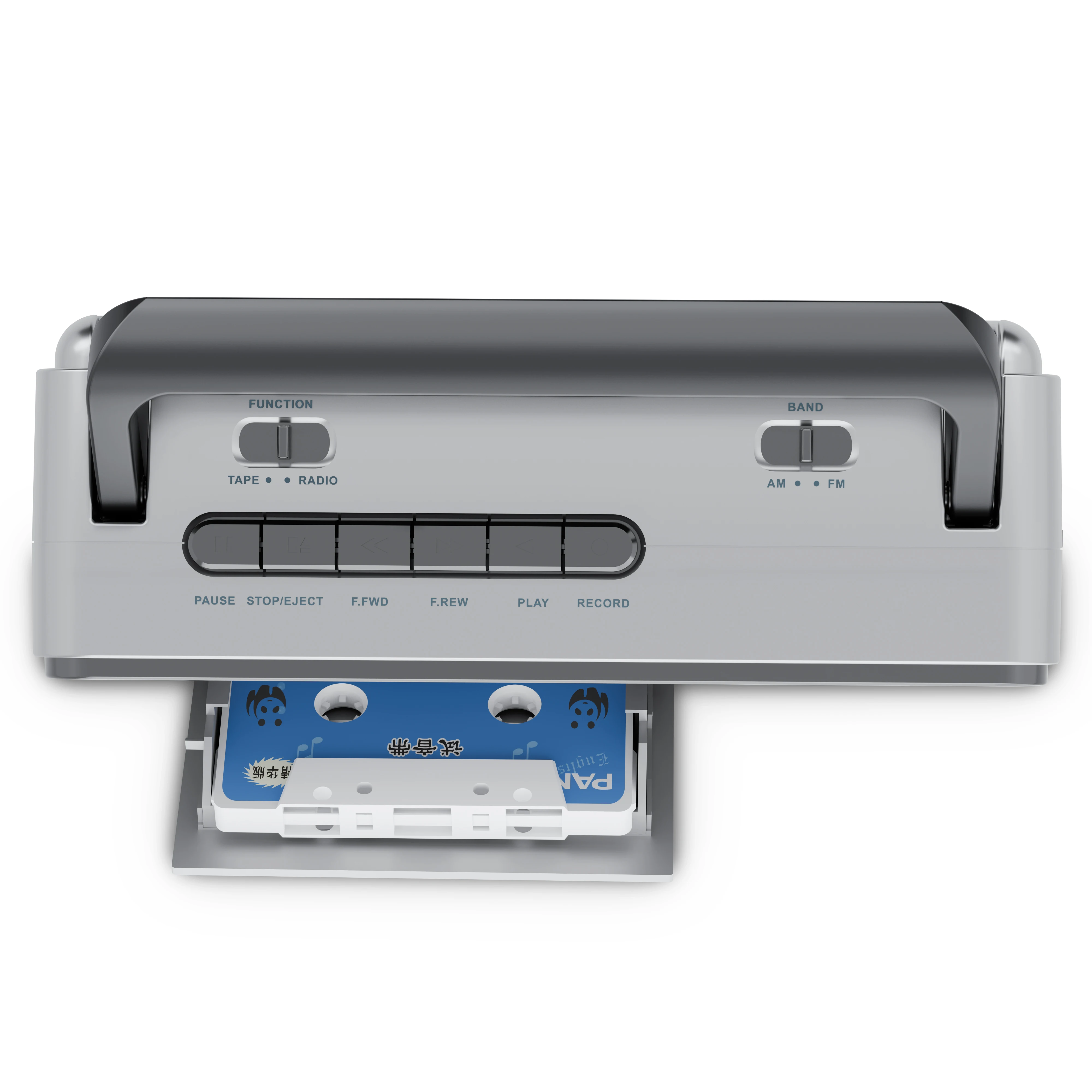 Panda 8223 Retro Boombox Cassette Player AC Powered or Battery Operated Stereo AM/FM Radio with Big Speaker and Earphone Jack