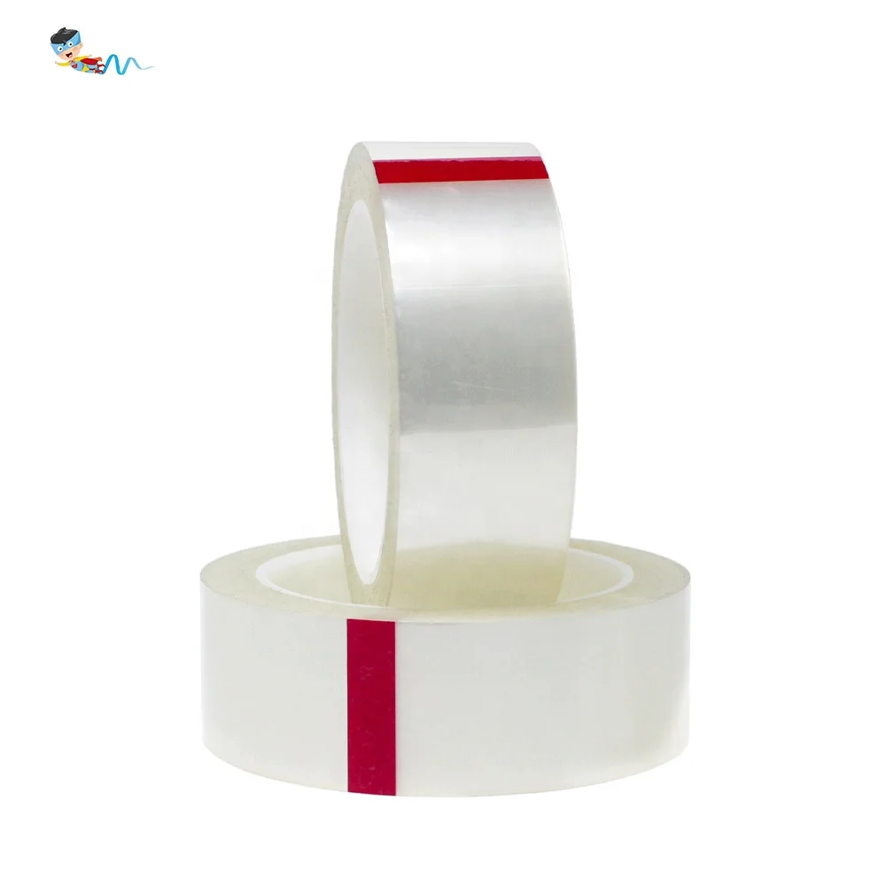 1- Transparent Clear Mara PET Film Acrylic Glue Self Adhesive Pinstripe Transformer Insulation Mylar Polyester Electrical Tape