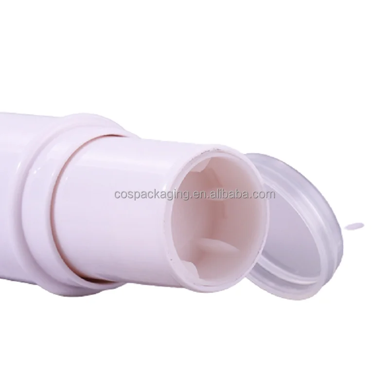 Lipstick Packaging Tube 6g Matte White Round Big Fat Makeup Contour Highlighter Blush Concealer Stick Empty Lip Balm Container