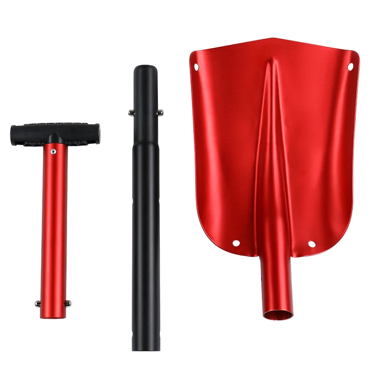 Collapsible Design Shovels Snow Shovel Palas Portable Aluminium Sport Utility 3 Piece Aluminum OEM Straight Snow Shovel Tool Car