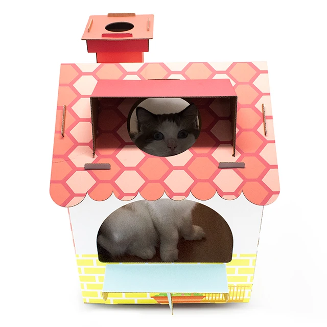 Tonton 2023 New Cat House with Printing Pet Cages & Houses Cat House Pet Carriers Indoor pet products cat supplies