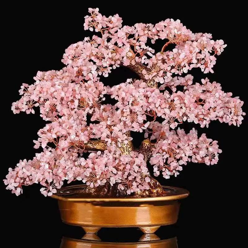 Feng shui spiritual Semi-Precious Crystal HEAL fortune Crafts natur mixed amethyst money tree crystal stones for Decor