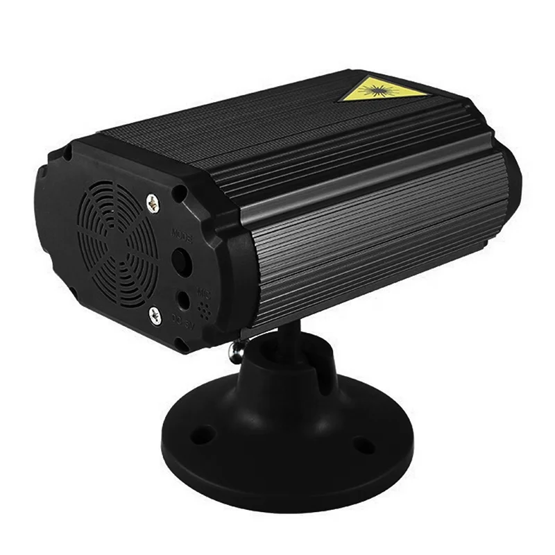 DC 5V USB Rechargeable Mini Disco Light Voice Control RG Laser Light for Home Party DJ Light