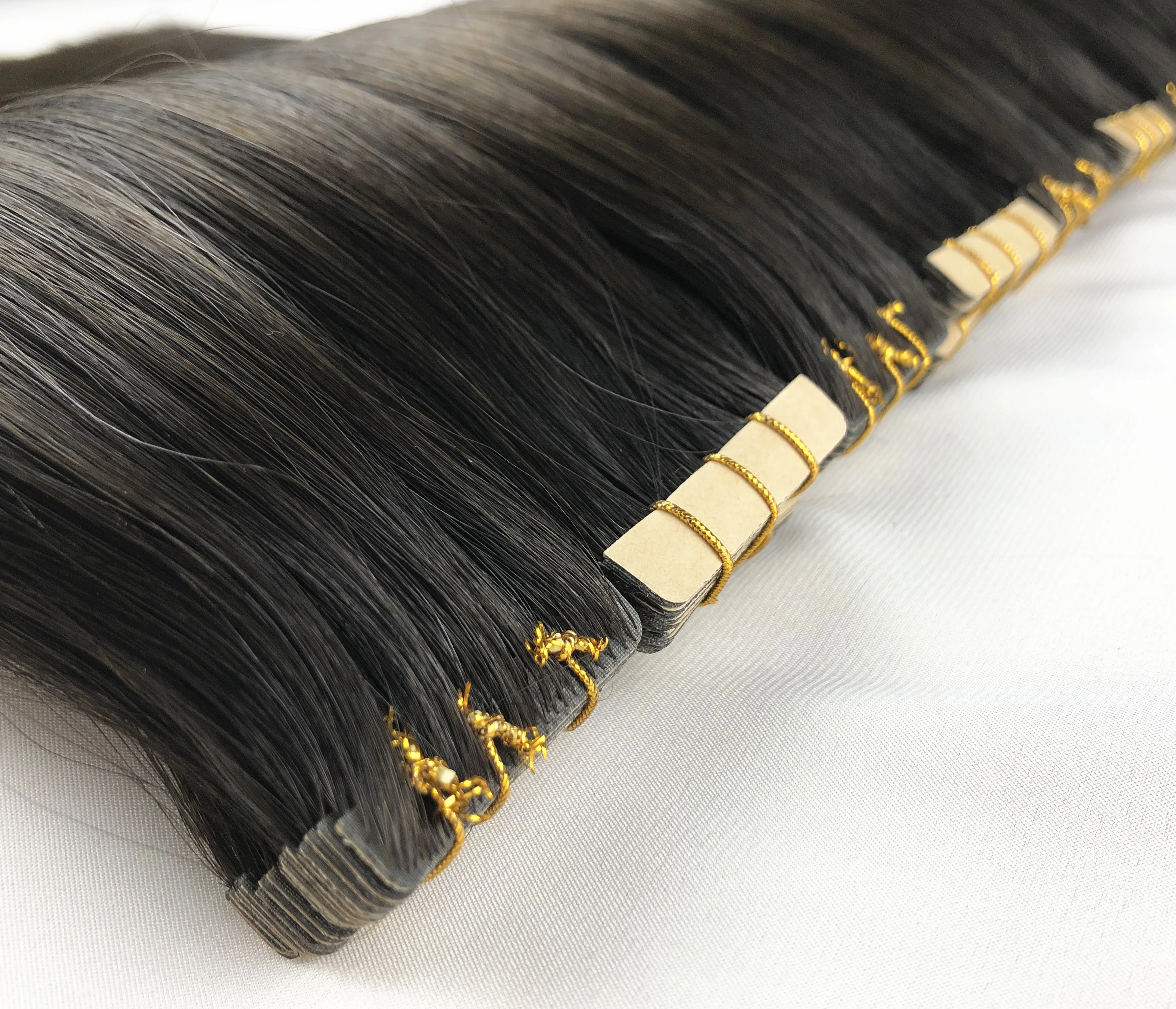 Plucharm Wholesale Price Virgin European 10A 12A Double Drawn Human Injection Tape in  Hair Extension