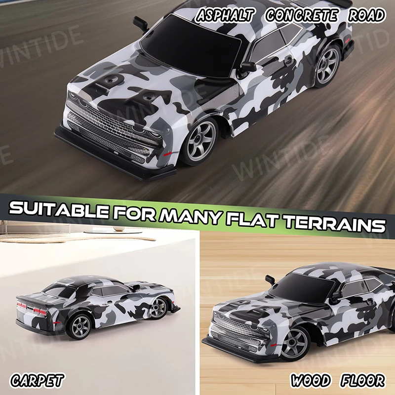 Hot Selling 2.4G High Speed 4WD 1/16 RC Drift Car Remote Control Kids Toy with Spare Tire USB Cable Included