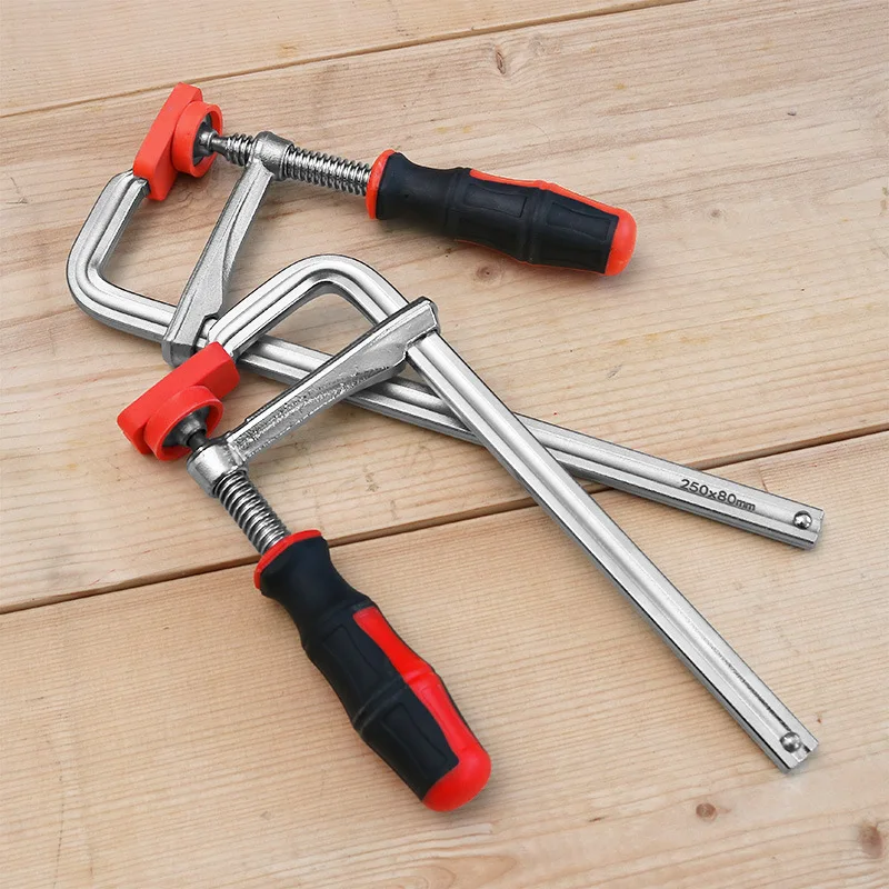 120mm Heavy Duty Drop Forged F Clamp Adjustable Plastic Handle steel clamp ratchet clamp