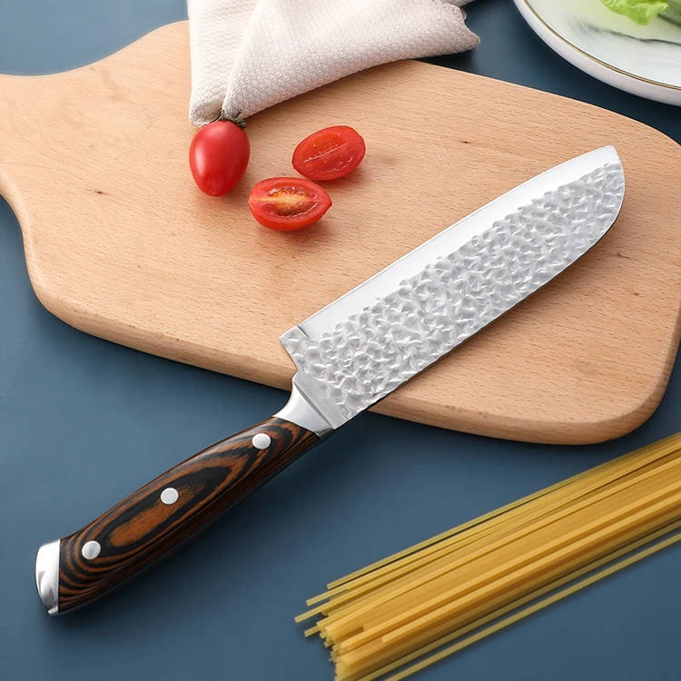  Нож сантоку 7 дюймов Профессиональные Кухонные ножи из нержавеющей стали для приготовления пищи японский шеф-повар с коробкой