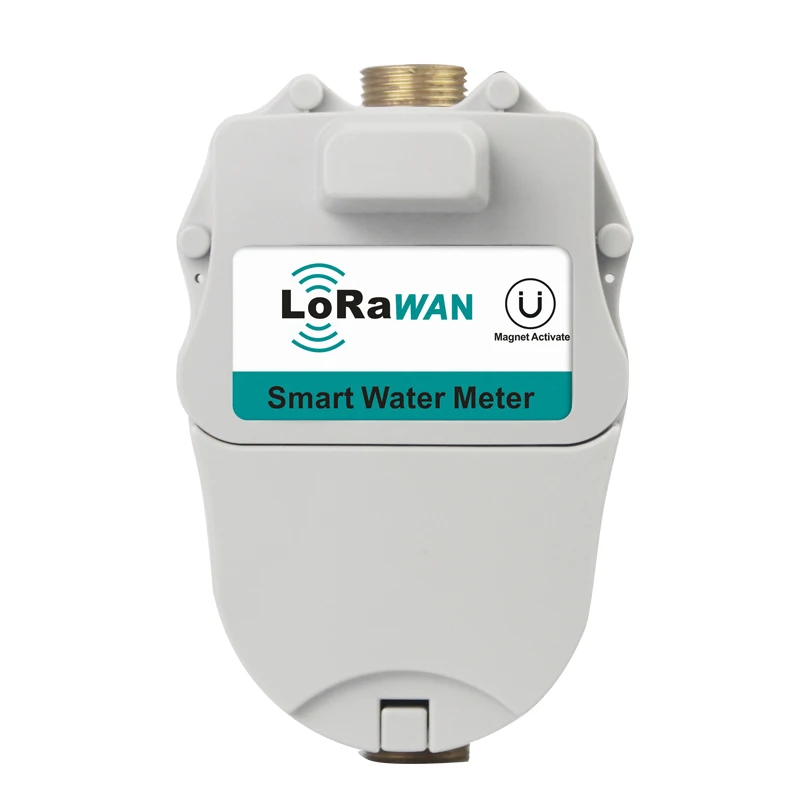 Lorawan smart gsm valve water meter automatic remote reading rechargeable