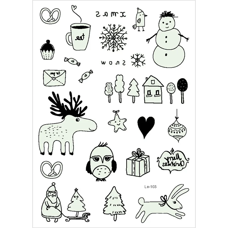 Christmas decor  Luminous Christmas temporary tattoo  Christmas tattoo sticker