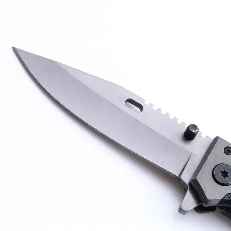 Titanium gray blade G10 handle multifunction stainless steel knifes outdoor knife folding pocket knife