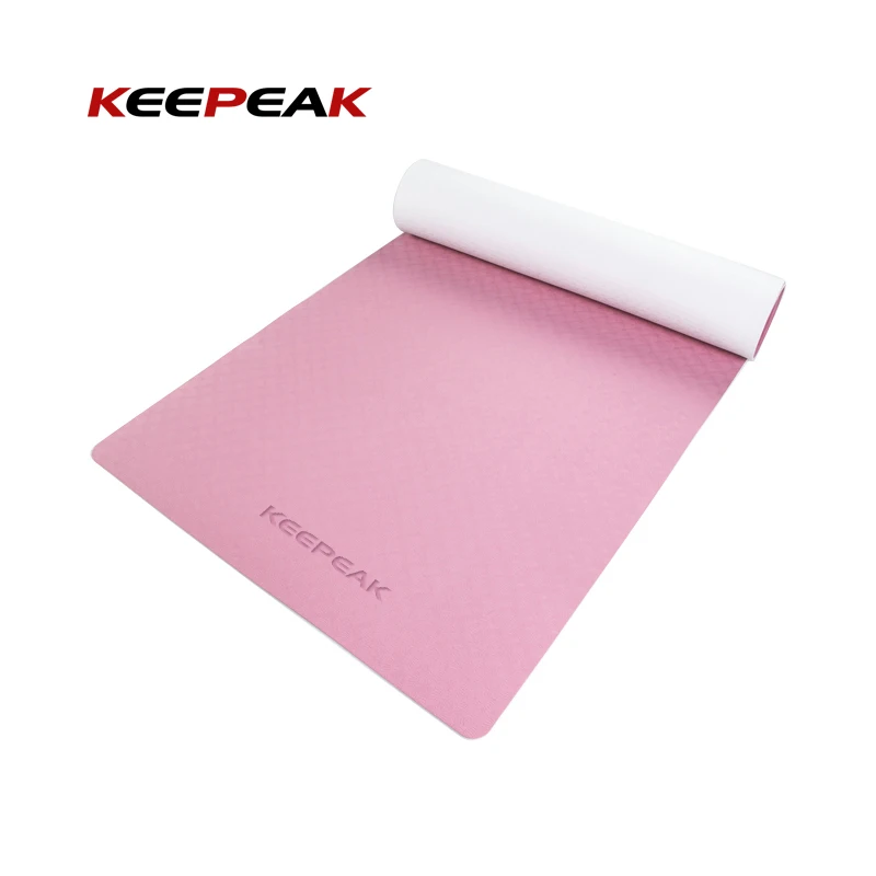Keepeak Factory Direct Price Yoga Mat Tpe Double Layer Yoga Mat Packaging With Logo White Yoga Mat Good Quality Original