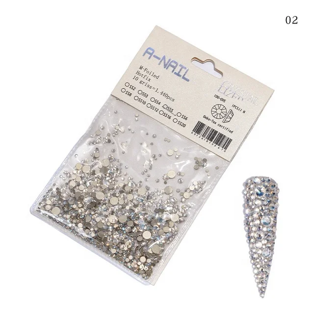 hotselling Rhinestone Crystal Nail Art Jewelry Diamond Flat Rhinestone Flame Diamond Rose Gold Diamond Nail Sticker
