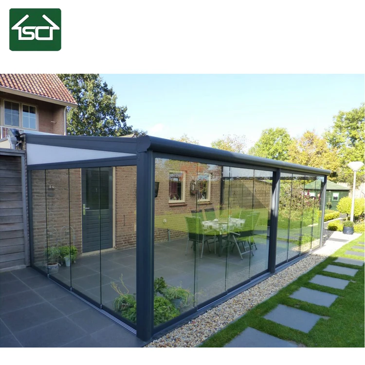
Wall Mounted Aluminum Alloy Veranda Glass Sunroom for Glass Veranda 