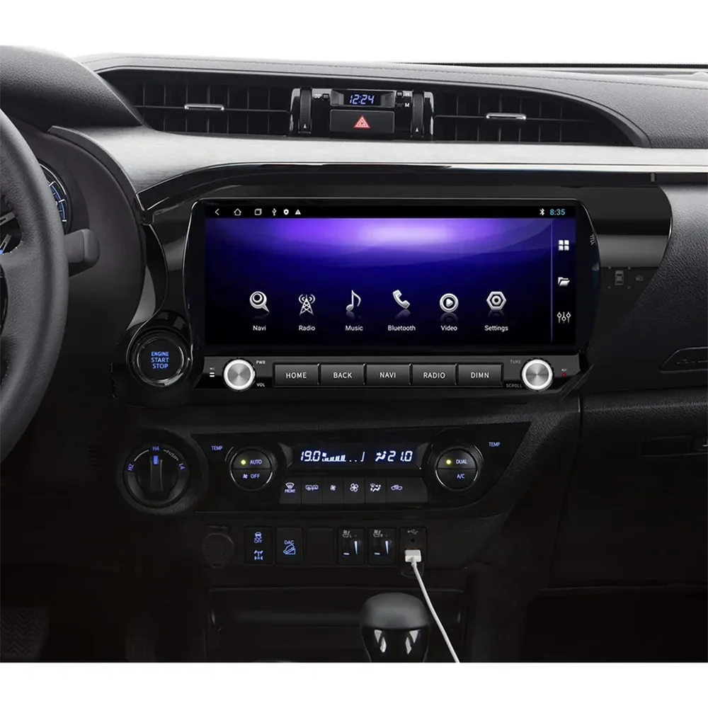 12.3' Android 12 Car Multimedia Player For Toyota Hilux 2015-2023 LHD RHD Upgrade to 2024 Car Radio Audio Stereo Carplay