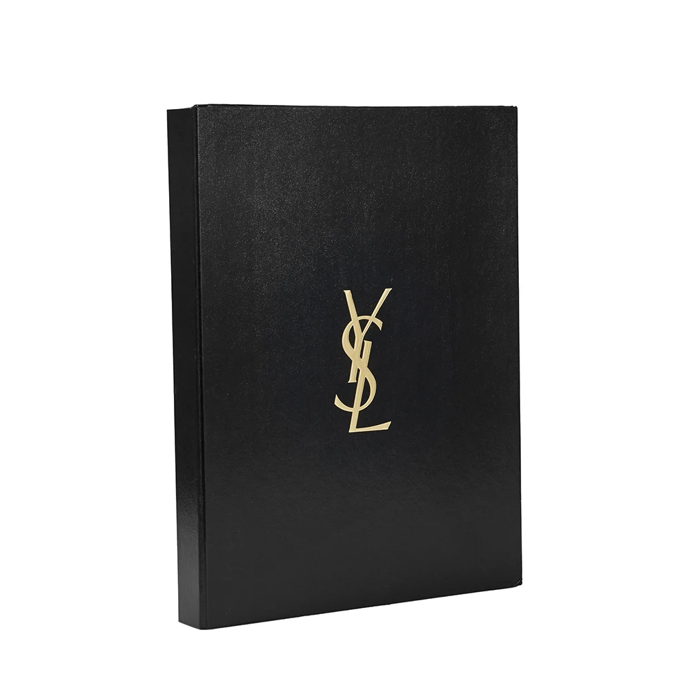 Famous Brand Cardboard Cosmetic Lipstick Lipgloss Empty Packaging Kit Black Matt Gift Paper Box With Mirror