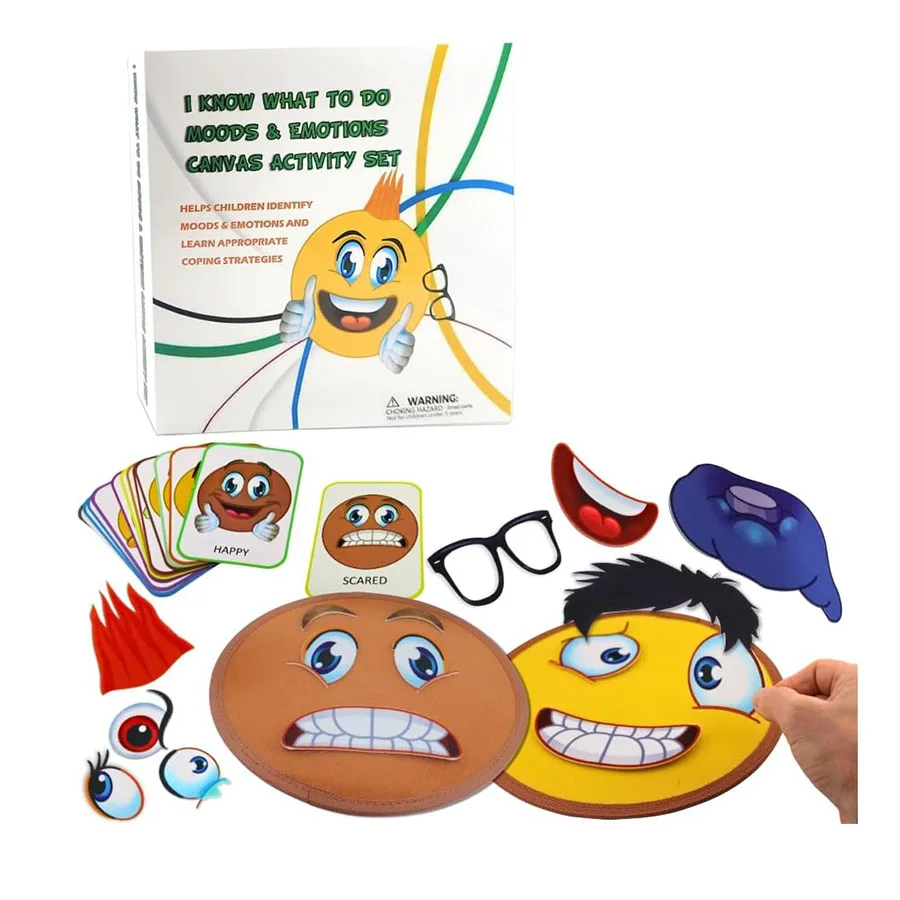 Expression Change Dress Up Game Diy Felt Fabric Craft Kit Teaching Aid Baby Educational Learning Toy Emotion Stickers For Kids