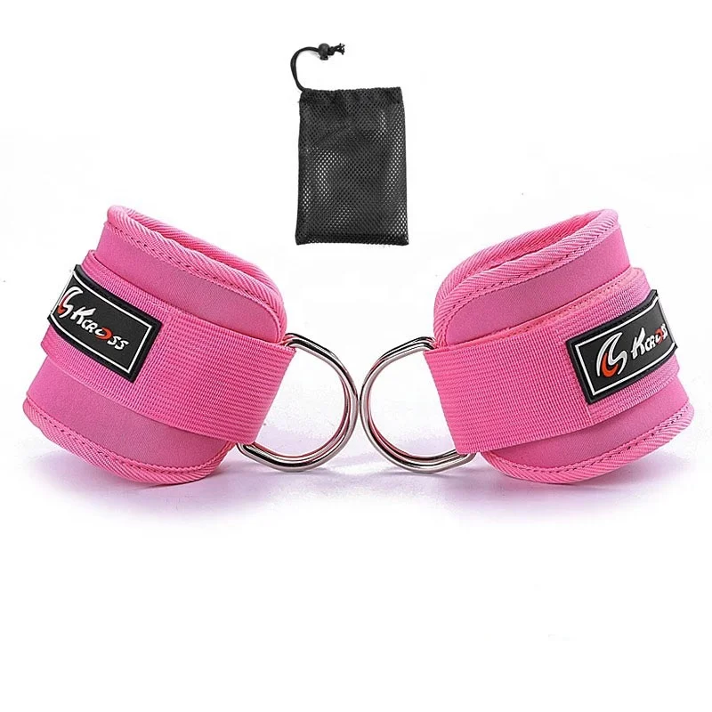 Adjustable Gym Leg Training Booty Workouts Neoprene SBR Ankle Strap for Cable Machine