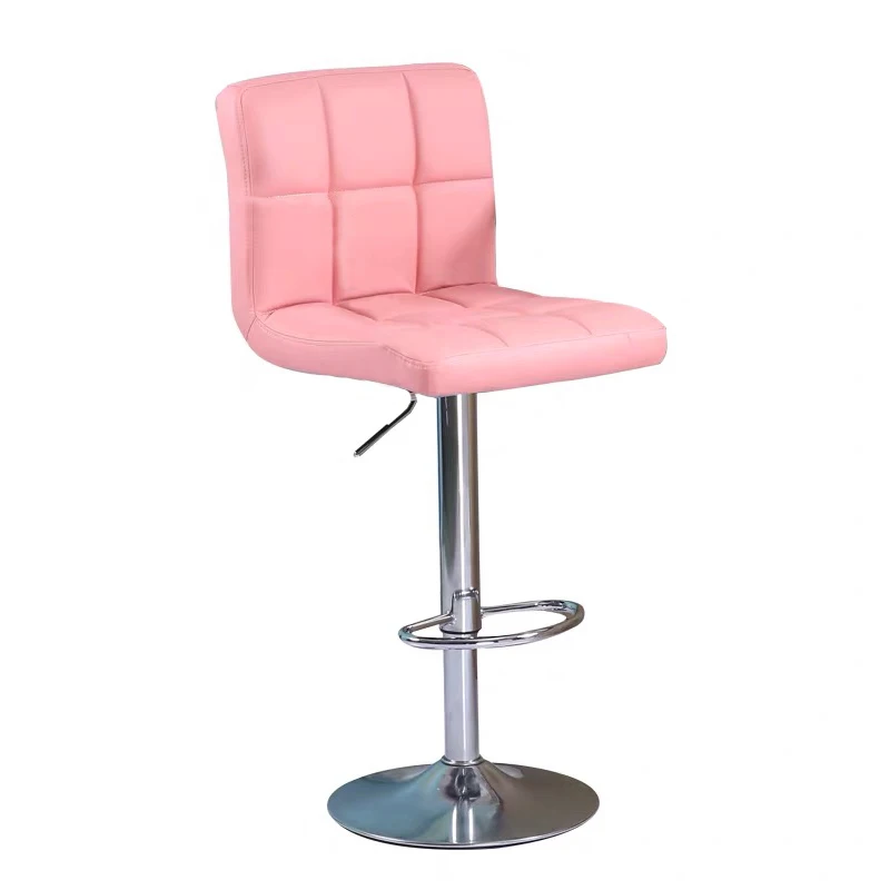 Wholesale PU leather swivel height nail spa adjustable bar stool for barber shop