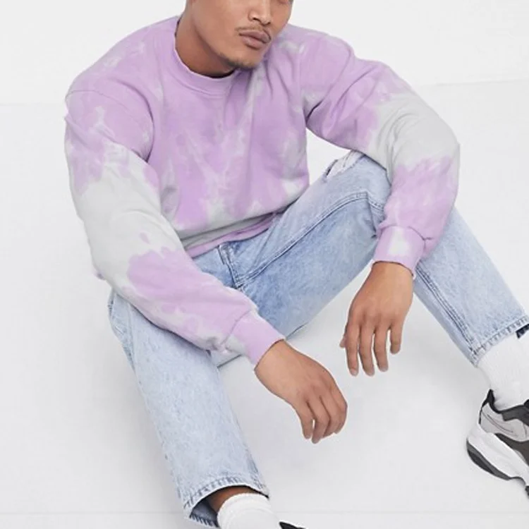 Wholesale QIAN HUI Custom Factory Supply Latest Design men Tie Die Hoodie Active Sport Sweatshirts In Stock