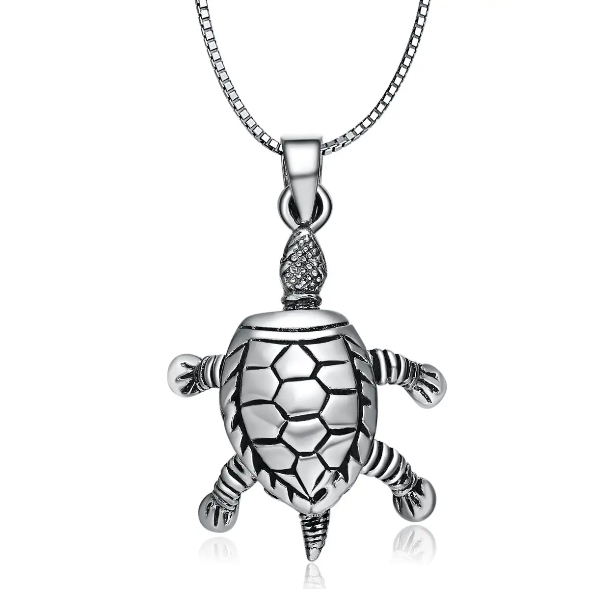 ACEWORKS Unique Moveable Collections 925 Sterling Silver Movable Turtle Animal Pendant