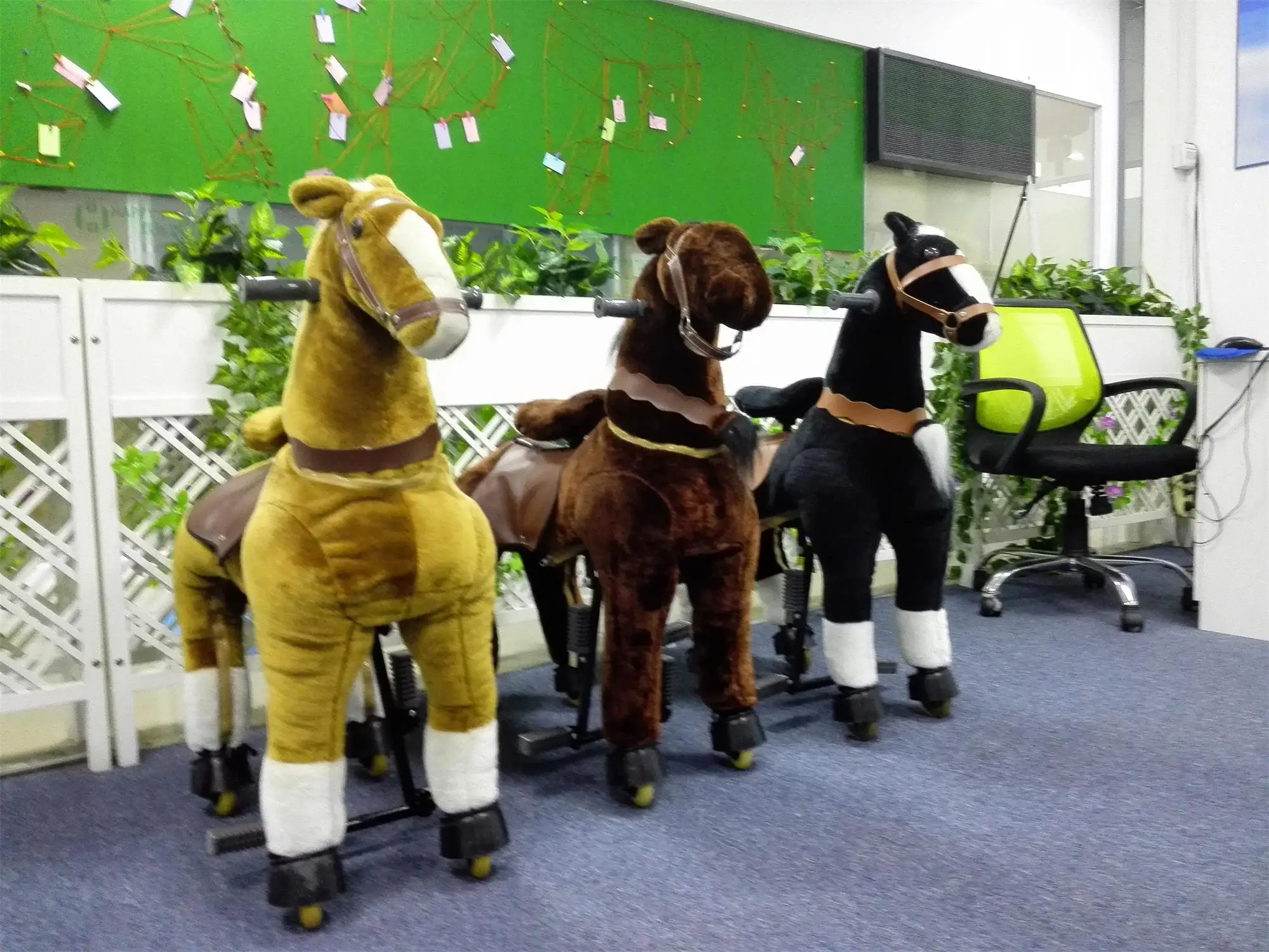 Life-Size Mechanical Horse Ride-On Toy for Kids and Adults for Mall Exercise and Fun Animal Walks