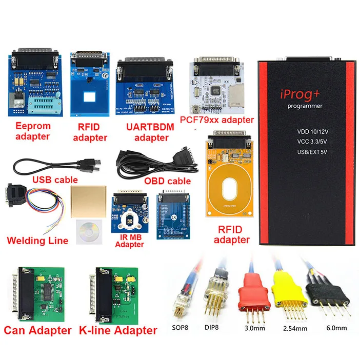 Iprog+ Iprog Pro Programmer V87 Programmer Replace Carprog Digiprog Tango Iprog+ ECU Programmer with adapters