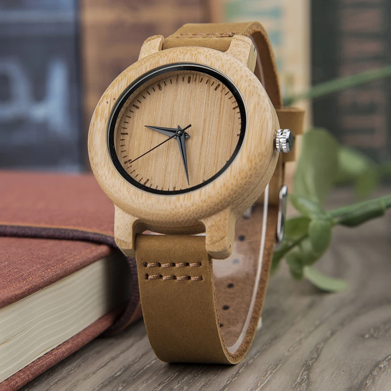 2021 DODO DEER OEM Women Watch montre femme Genuine leather Wooden Watches for