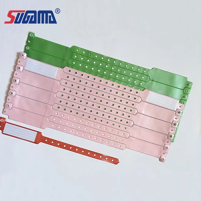 high quality bracelet waterproof disposable medical plastic hospital adult wristband