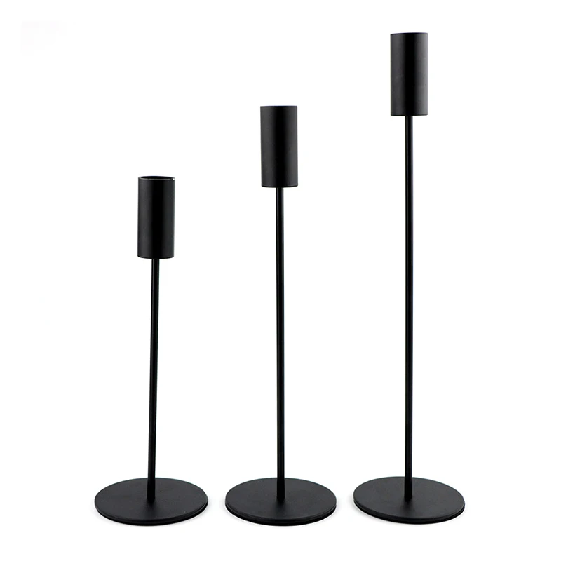 Luxury Candlelight Dinner Vintage Iron Candlestick Ornaments Electroplated Wedding Home Decorative Candlestick