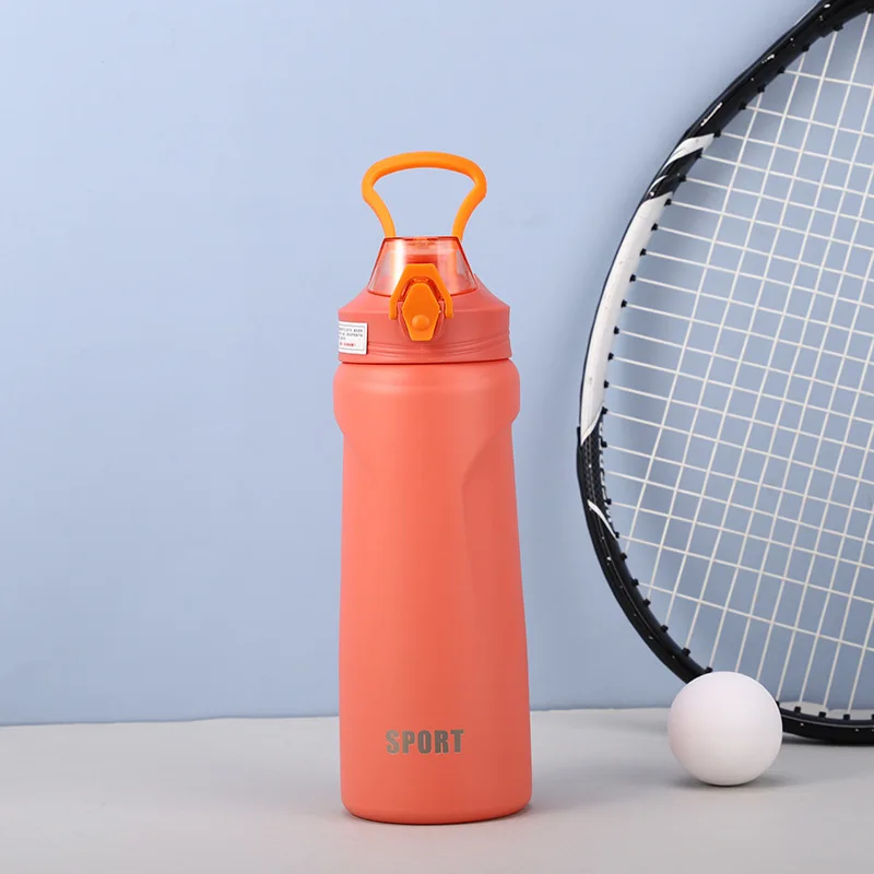 Large Capacity Plastic Spray Straw Cup 316 Stainless Steel  Cup Outdoor Travel Sports Custom Water Bottle