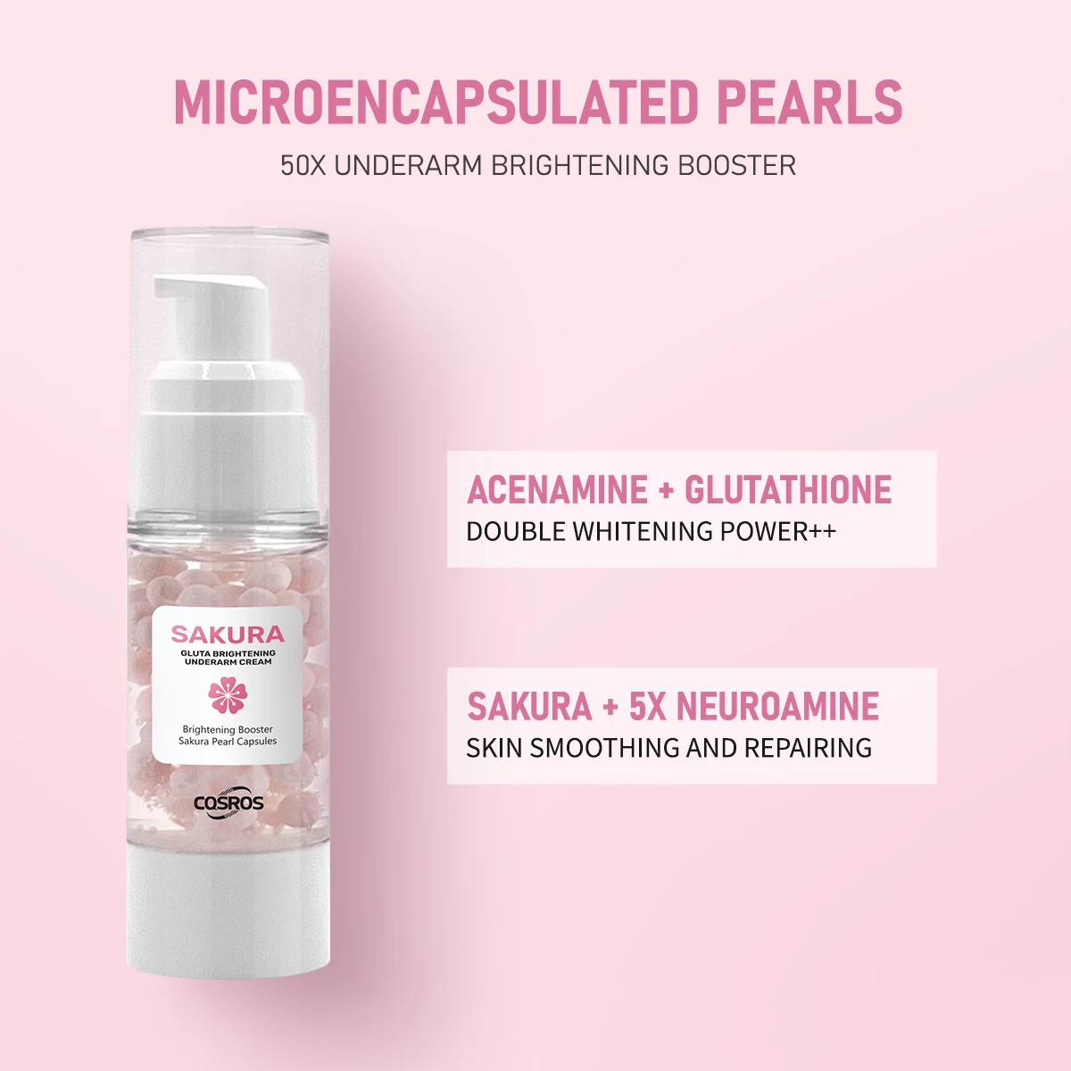 New Arrival Sakura Gluta Brightening Underarn Cream Removing Melanin Purifying Smoothing Skin Body Care Armpit Whitening Cream