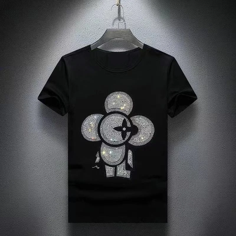 Wholesale Cheap Custom Dtf Vinyl Heat Transfers T-Shirts Logo Pvc Garment Rhinestones Transfer Printing Sticker For Clothes