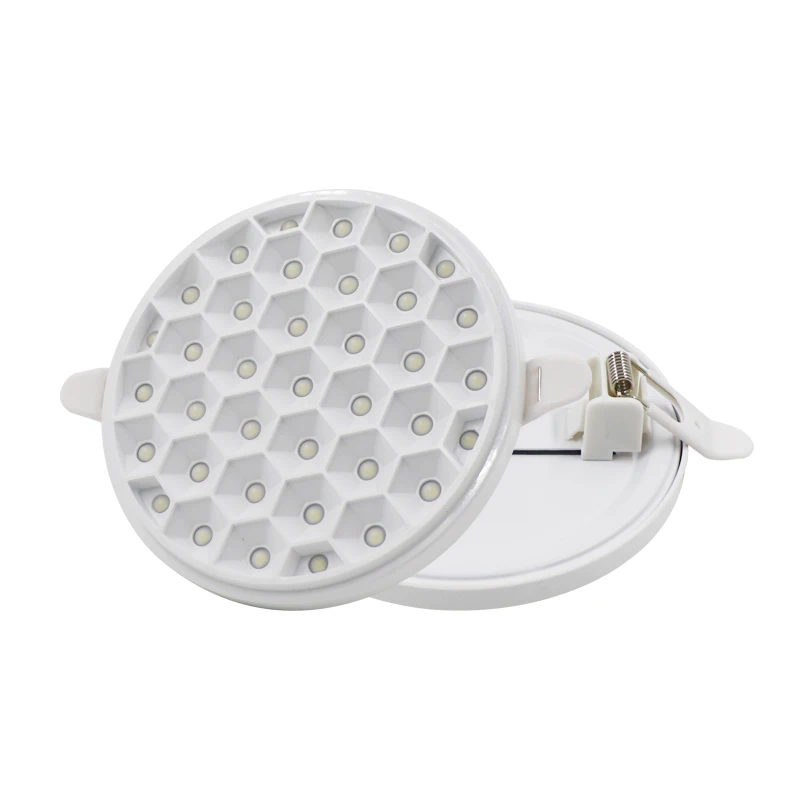 Zhongshan beehive 10w 18w 24w 36w slim round surface backlit led ceiling panel light