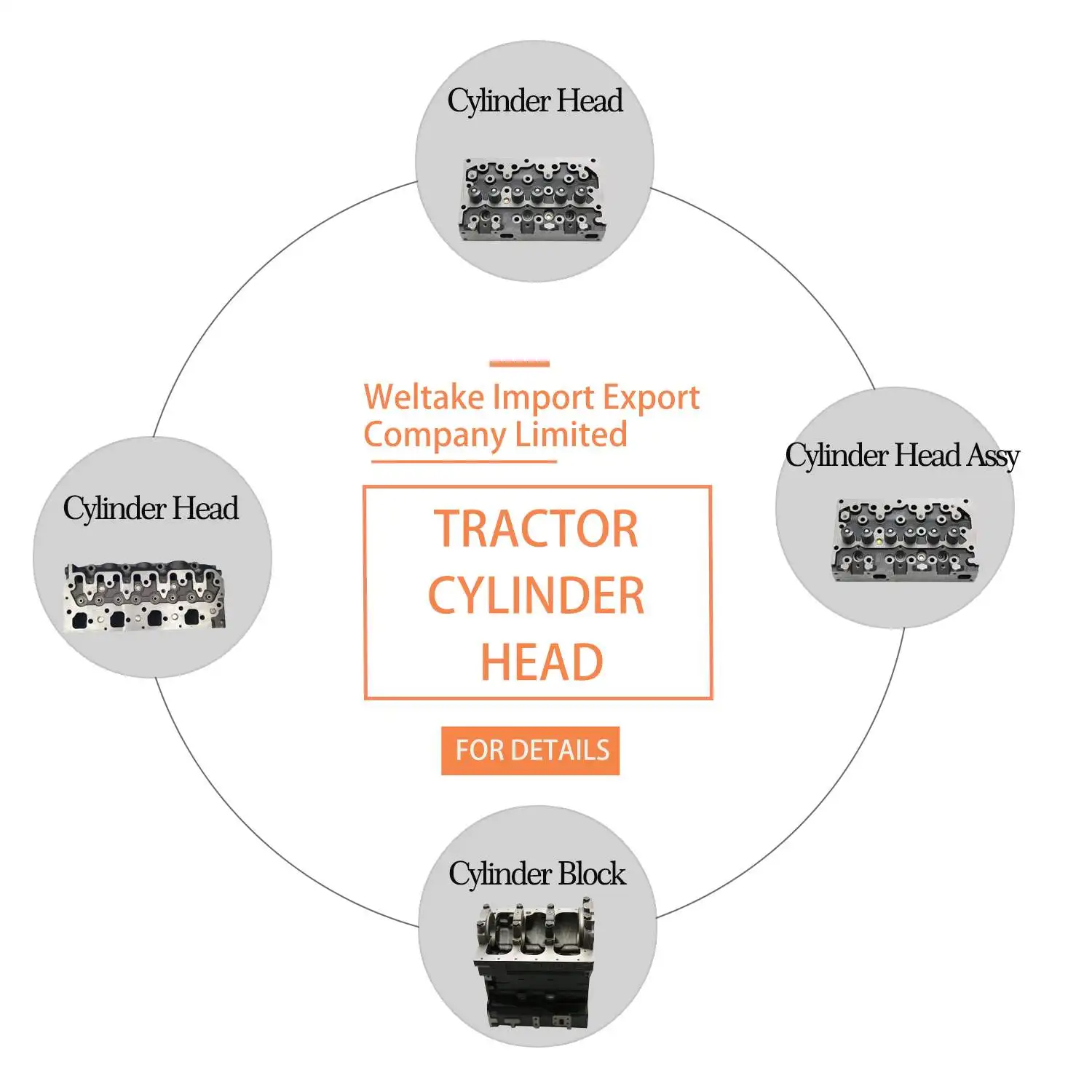 WMM OE 3637389M91 Massey Ferguson трактор Головка блока цилиндров генератор для дизельный двигатель