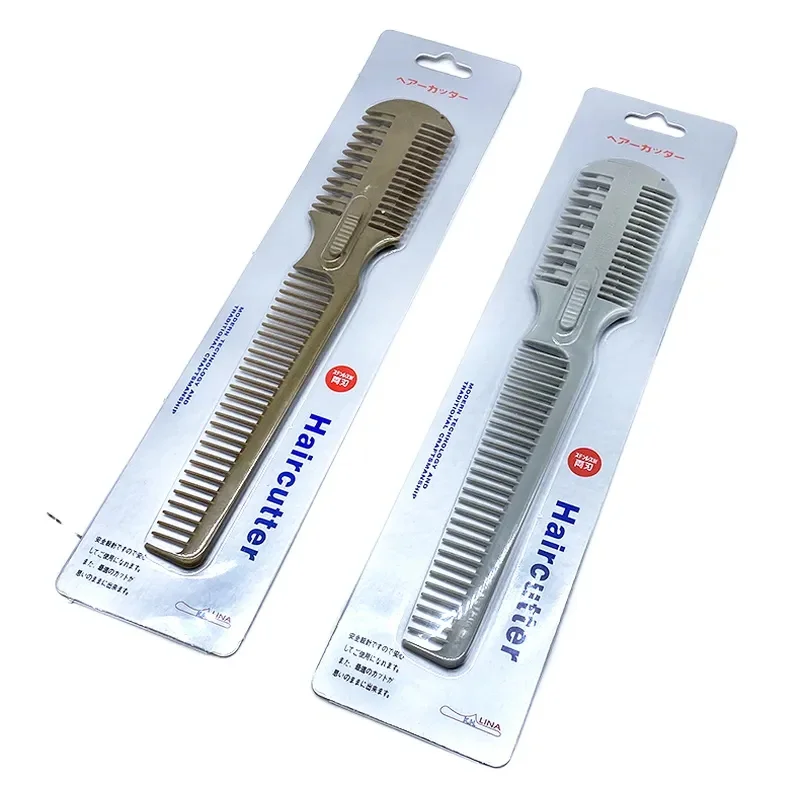 Hair Cutting Razor Comb Double Edged Hair Cutting Razor Comb Gold Comb With Razor