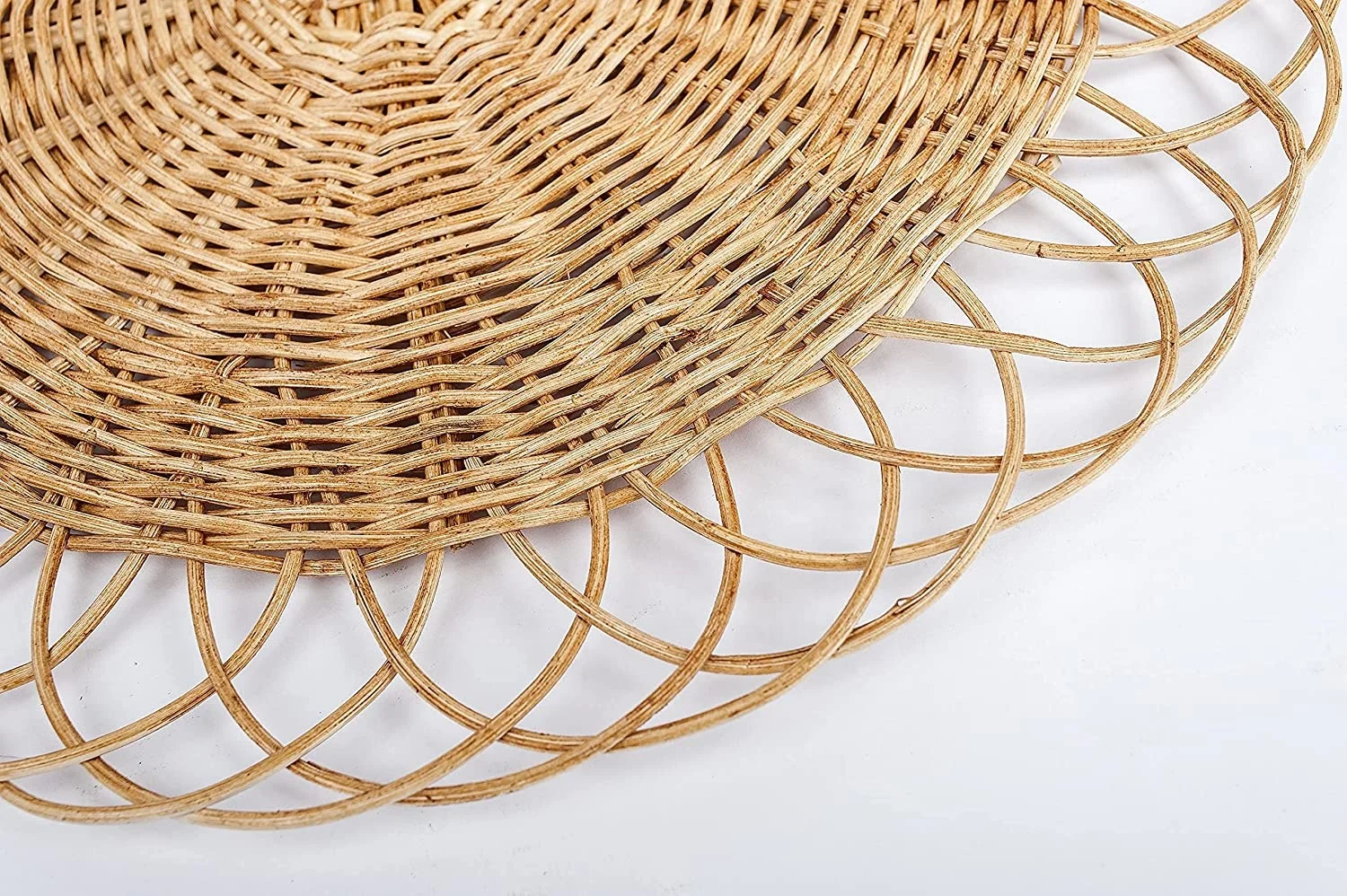 OEM ротанговый коврик плетеные бамбуковые декоративные подставки ручной работы в стиле бохо маленькие из ротанга натуральный Плетеный Ретро для