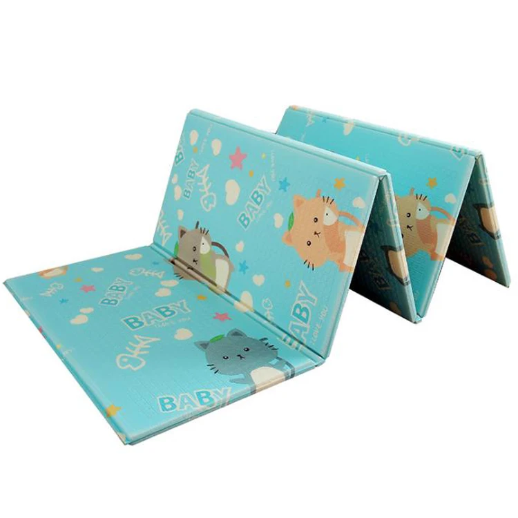 factory manufacturer wholesale baby mat large eco friendly non toxic cartoon designs XPE foam play mats folding baby play mat
