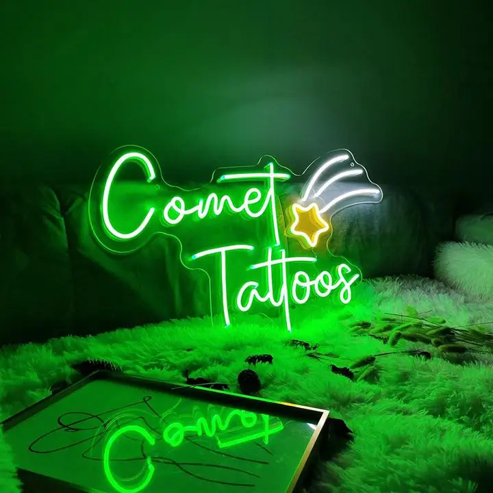 Wholesale color changing RGB neon light water pink neon night light lamp led anime tattoo neon sign