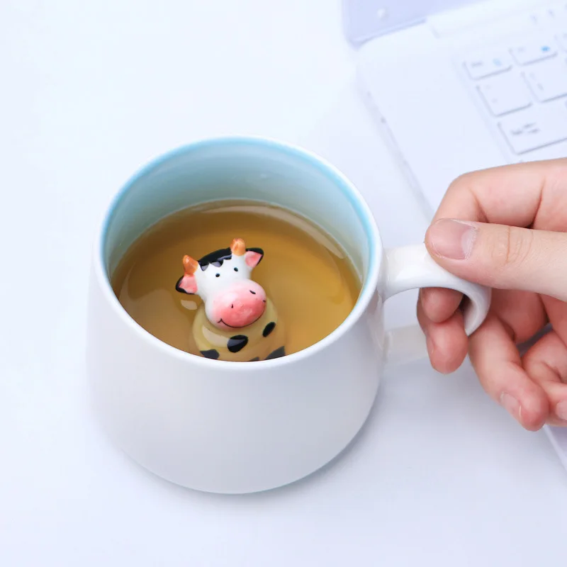 Wholesale New Product Hot Selling Creative 3D Animal Shape Gift Ceramic Tea and Coffee Mug