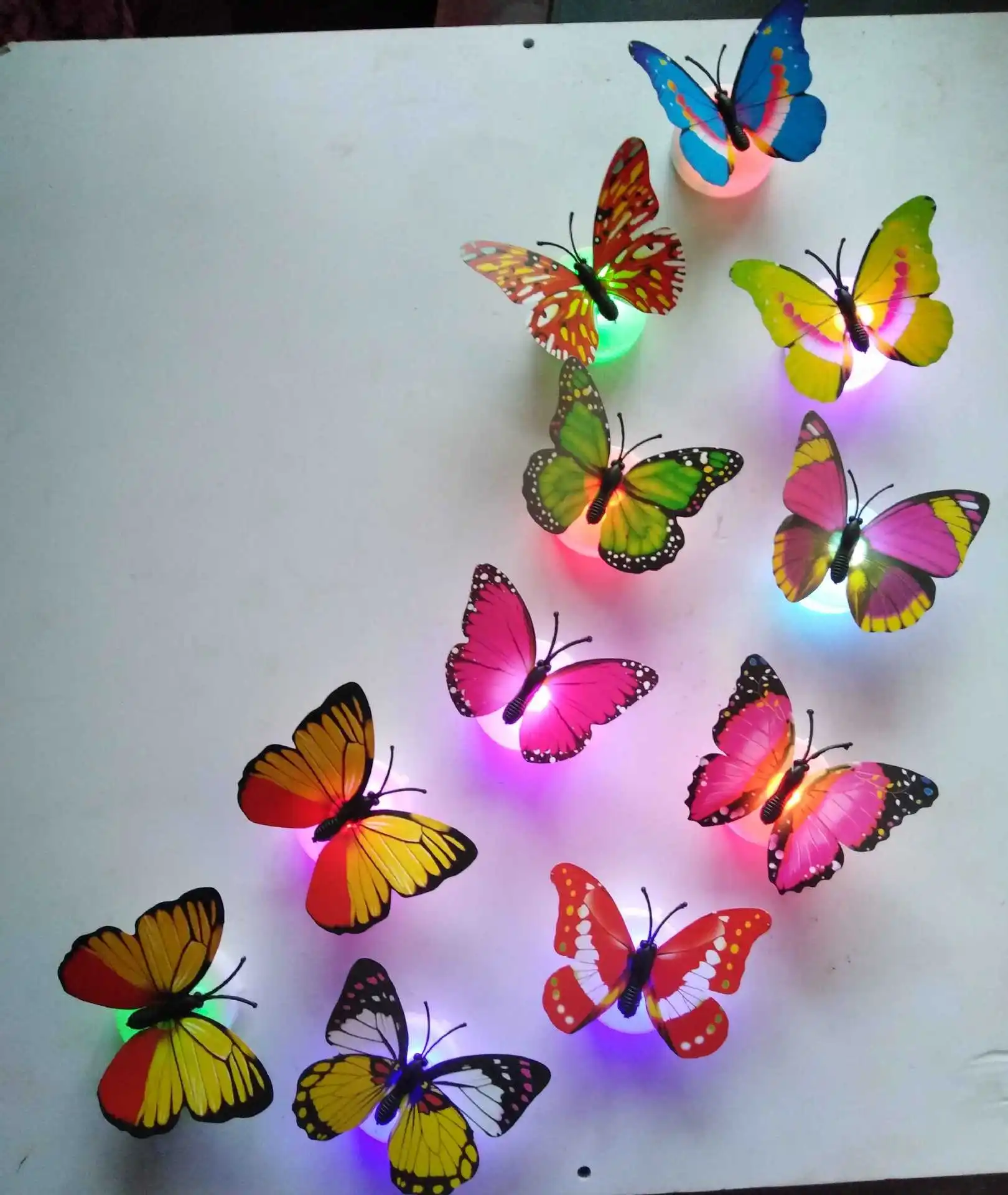 LED Butterfly Decoration Night Light 3D Butterfly Sticker Wall Light for Room Garden Party Festival
