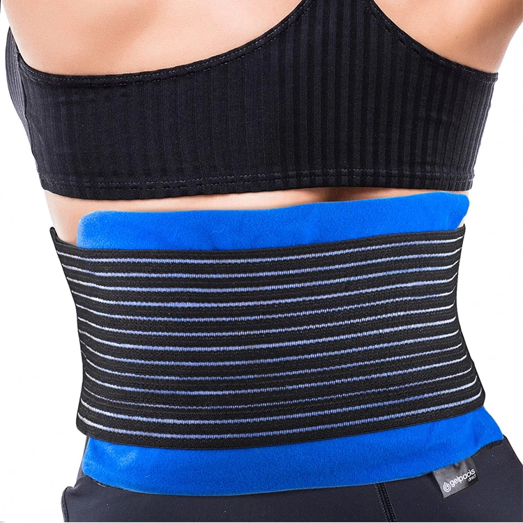Rehabilitation Therapy Supplies Custom Reusable Waist Gel Ice Pack Wrap with Strap