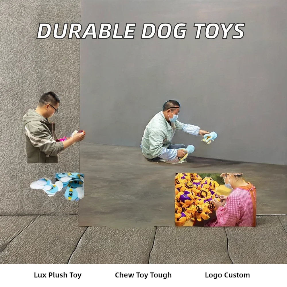 Wholesale Custom Logo Super Durable Tough No Stuffing Squeaky Plush Dog Toys High Quality Pet Chewing Balls Manufacturer Direct