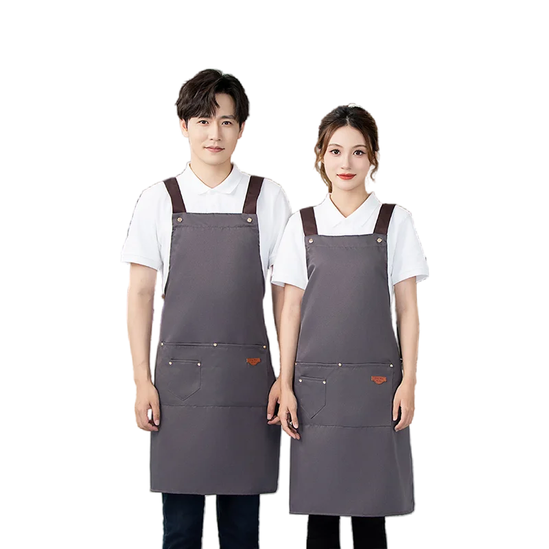 Cooking Apron for Men Hotel Combed Cotton Nursing Cover Breastfeeding Aprons Restaurant Uniform Aprons